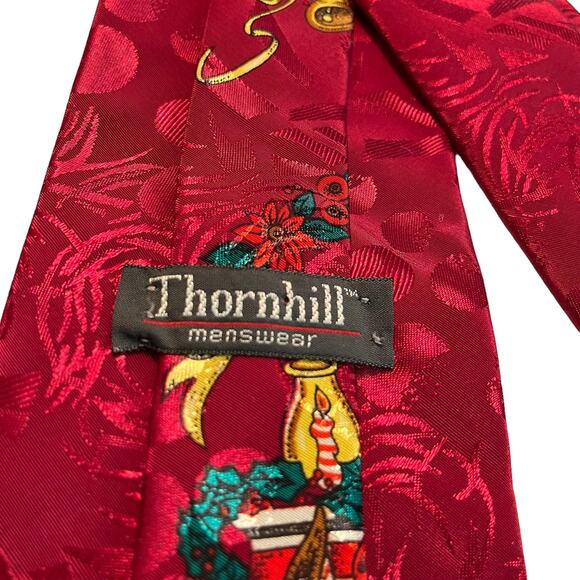 Thornhill Christmas Tree Silk Red Tie Fireplace Tree Stockings - Picture 8 of 10